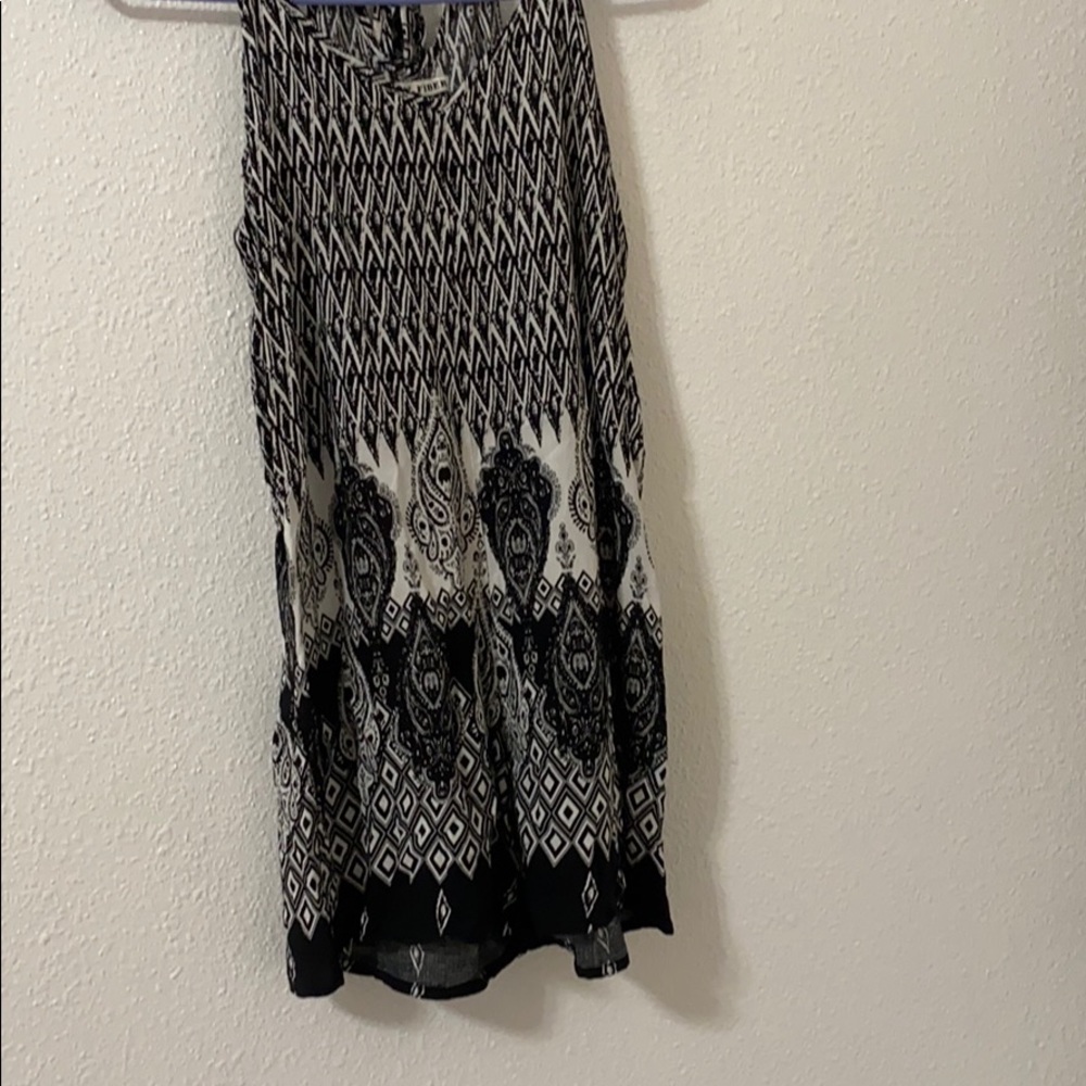 Halter neck black and white romper